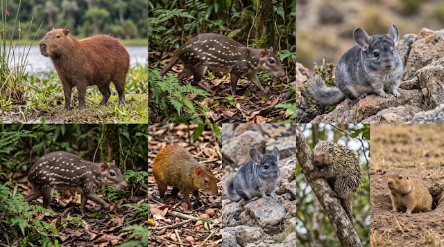 قوارض أمريكا الجنوبية South_American_rodents_shown_tog