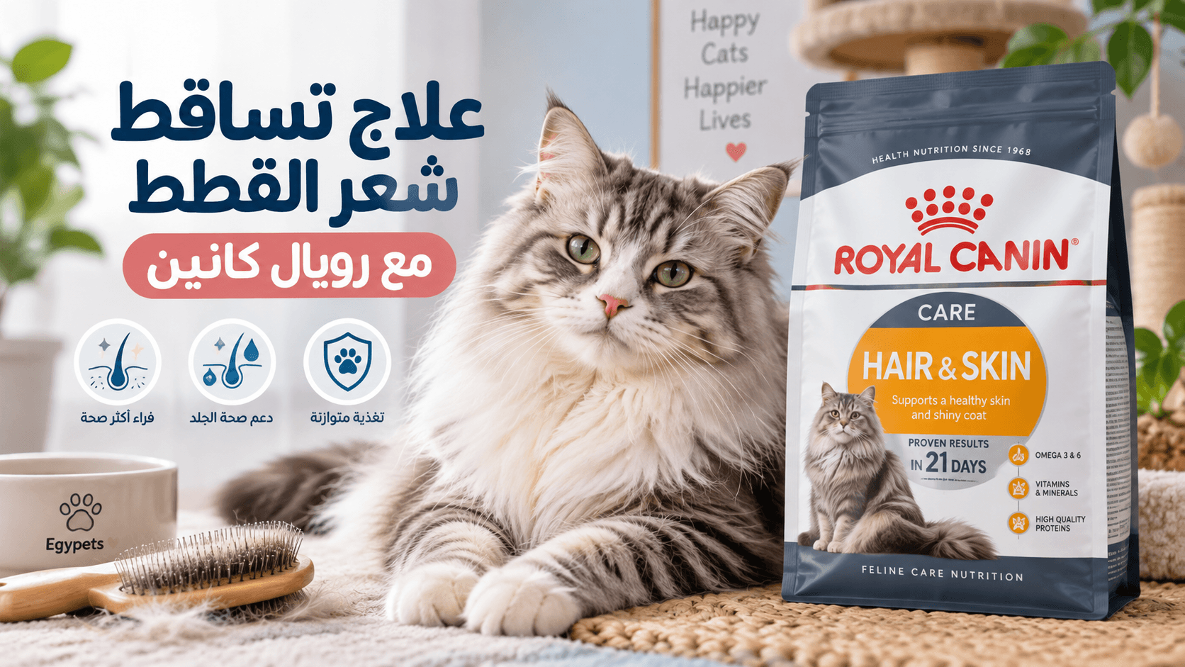 علاج تساقط شعر القطط