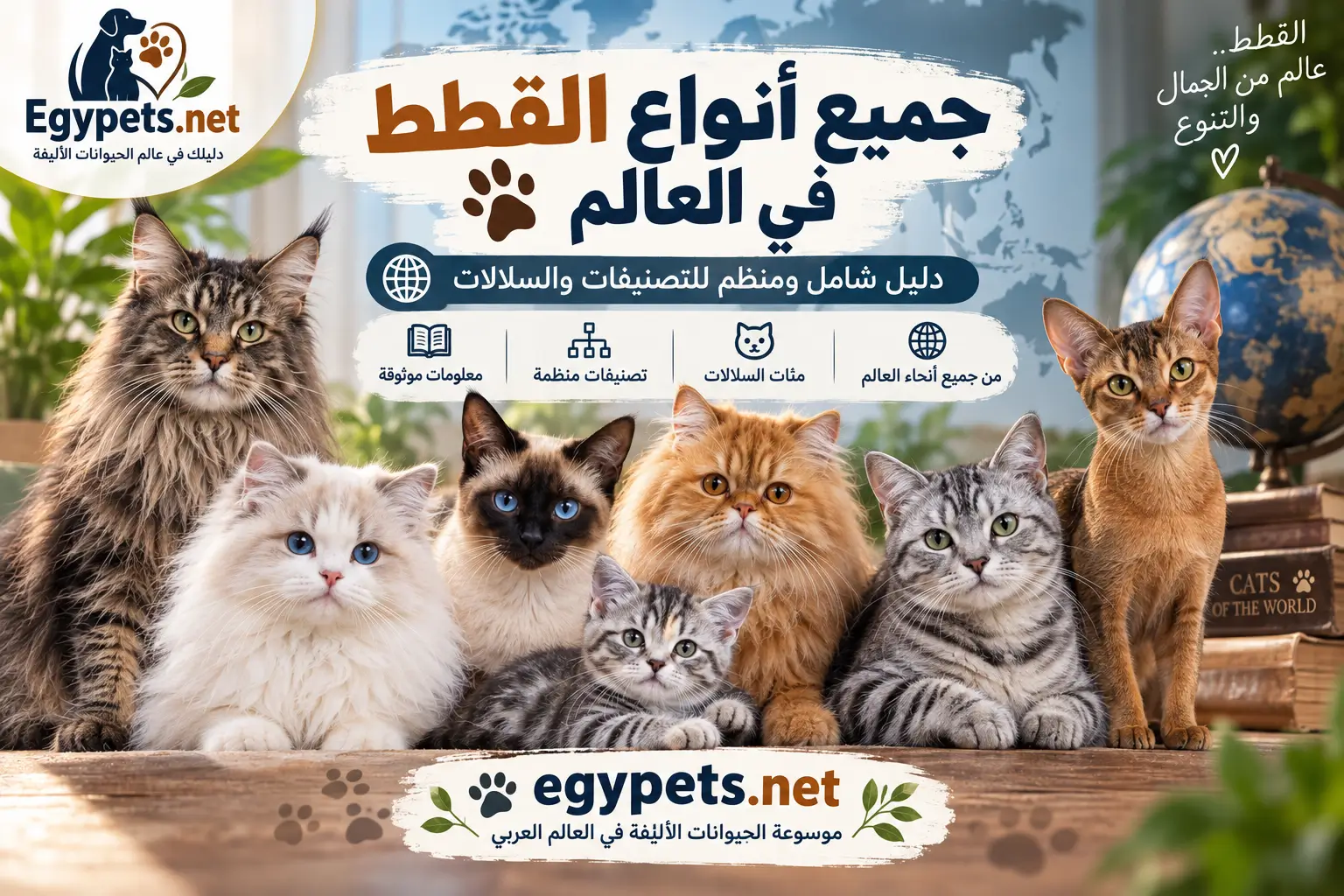 صور مجموعة من أنواع القطط